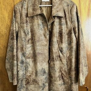 Vintage Erin London Faux Snakeskin Jacket